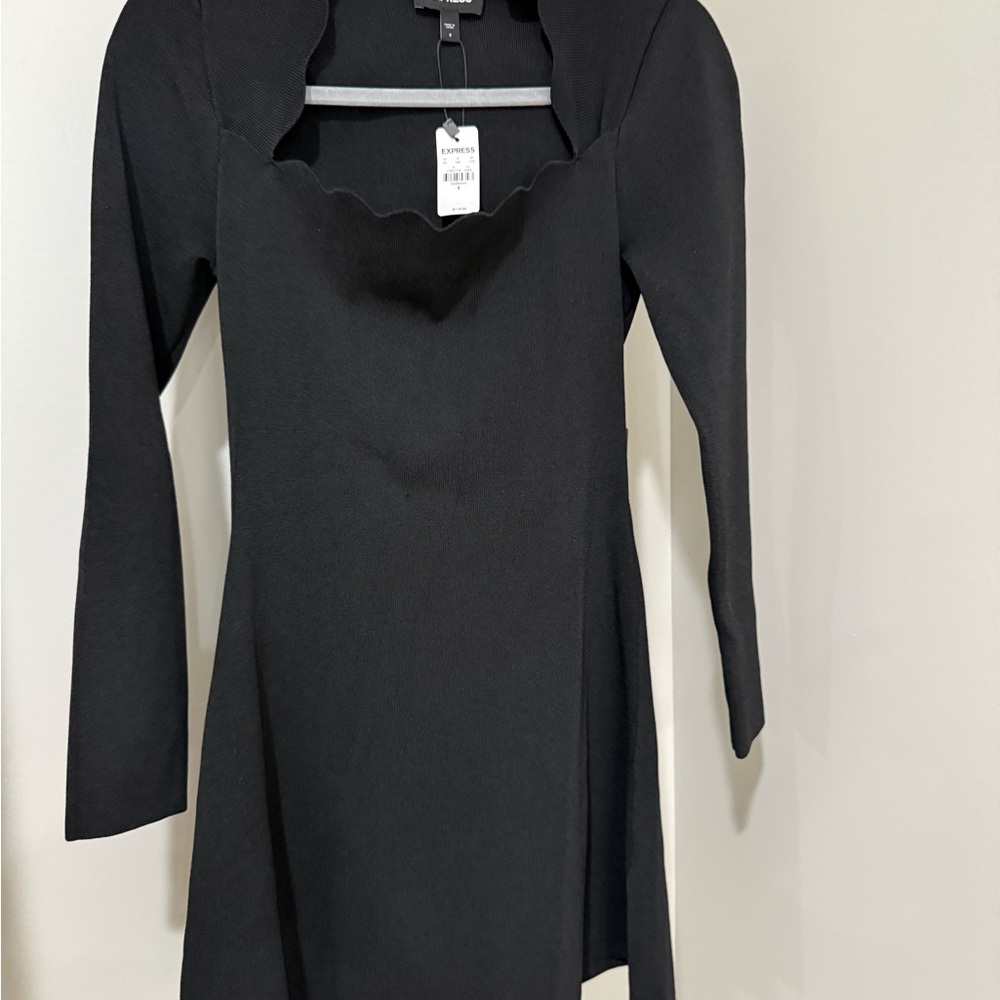 Express Black Long Sleeve Dress